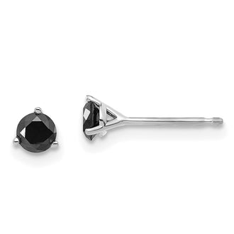 Shop Stylish 14K White Gold Black Diamond Stud Earrings, 3/8 Carat Value!
