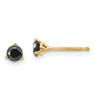 Buy 14K Black Diamond Stud Earrings - 3/8 Carat, Stylish & Affordable Value!
