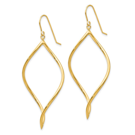 Buy Stylish 14K Gold Twisted Dangle Earrings - High-Quality Design & Value