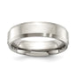 High-Quality Chiseled Titanium 6mm Beveled Edge Band - Stylish Finish & Value-9