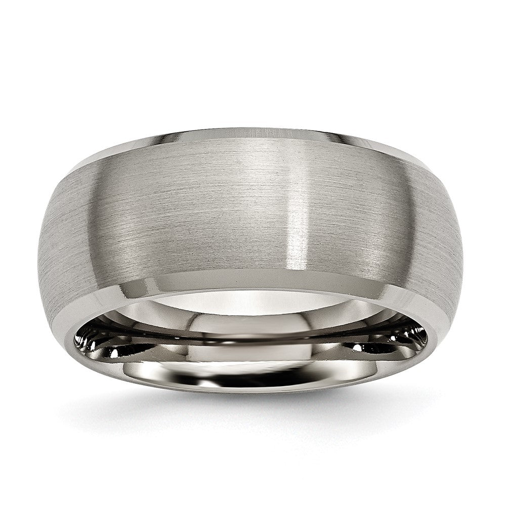 Buy Stylish 10mm Titanium Beveled Edge Band - High-Quality Satin Finish