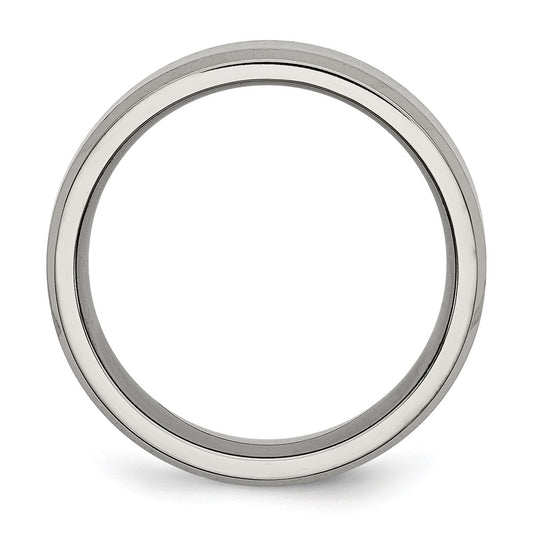 Buy Exclusive 8mm Beveled Edge Titanium Band - Stylish & High-Quality Design