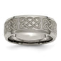 Buy Exclusive 8mm Celtic Laser-Engraved Band in Brushed Titanium - Stylish Value-8