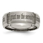 Buy Affordable 8mm Brushed & Polished Titanium Beveled Band | Serenity Design-12