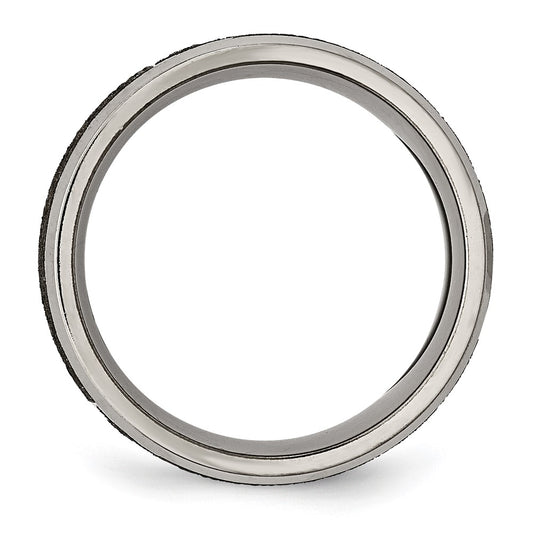 Buy Stylish 8mm Titanium Cross Band | Laser Design with Beveled Edge