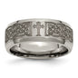 Buy Exclusive 8mm Titanium Beveled Edge Band - Stylish Brushed & Polished Design-13