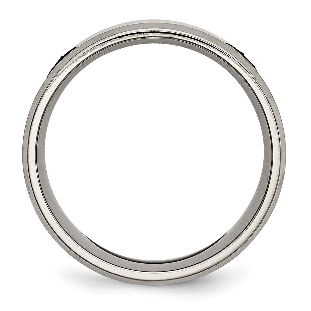 Exclusive 8mm Titanium Masonic Band - Stylish Laser-Engraved Beveled Edge