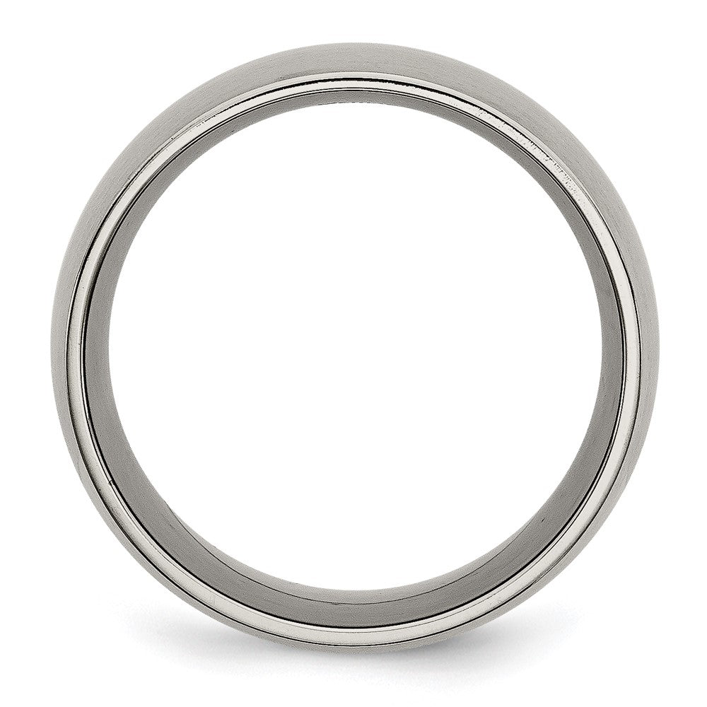 Designer 12mm Brushed Titanium Half-Round Band - Stylish & Affordable Value