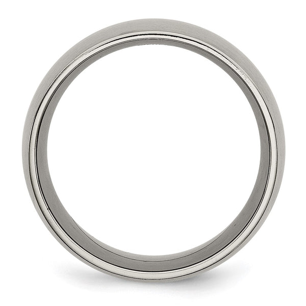 12mm Brushed Titanium Half-Round Band