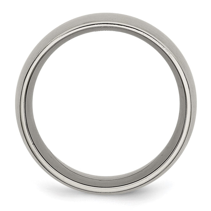 Designer 12mm Brushed Titanium Half-Round Band - Stylish & Affordable Value-2