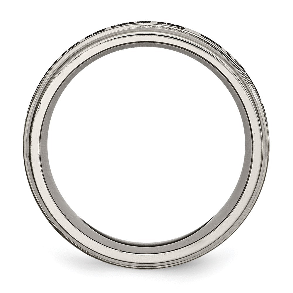 High-Quality 8mm Titanium Serenity Band - Stylish Laser-Engraved Design