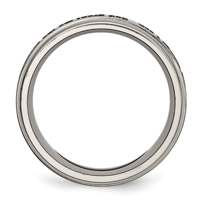 High-Quality 8mm Titanium Serenity Band - Stylish Laser-Engraved Design-2