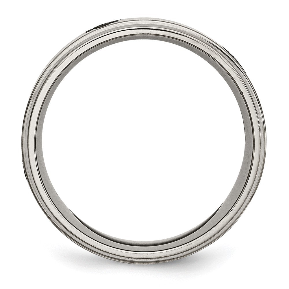 Buy High-Quality 8mm Chiseled Titanium Wedding Band with Masonic Design - Stylish Value