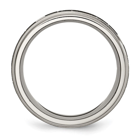 High-Quality 8mm Chisel Titanium Claddagh Band - Stylish and Affordable Design