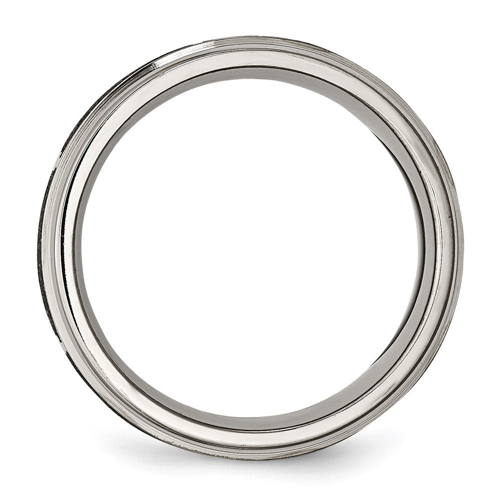 High-Quality 8mm Titanium Chisel Band - Stylish Brushed & Polished Finish