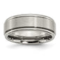 Buy Stylish 8mm Brushed Titanium Chisel Band with Ridged Edges - Luxury Value!-10