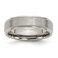 Buy Exclusive 6mm Brushed Titanium Chisel Band - Luxury Ridged Edge Design-9