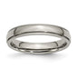 Buy High-Quality 4mm Chisel Titanium Grooved Band - Stylish and Affordable!-4