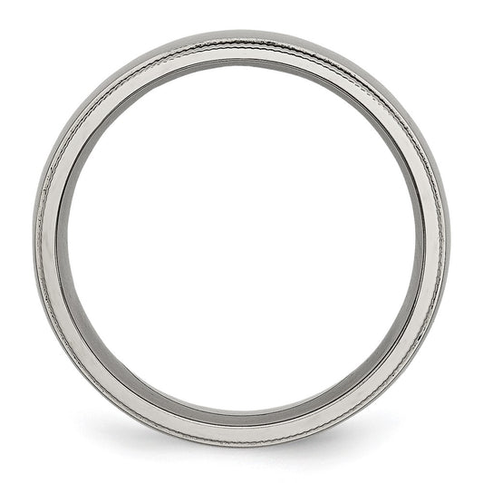 High-Quality Chisel Titanium 6mm Grooved Band - Stylish Beaded Edges