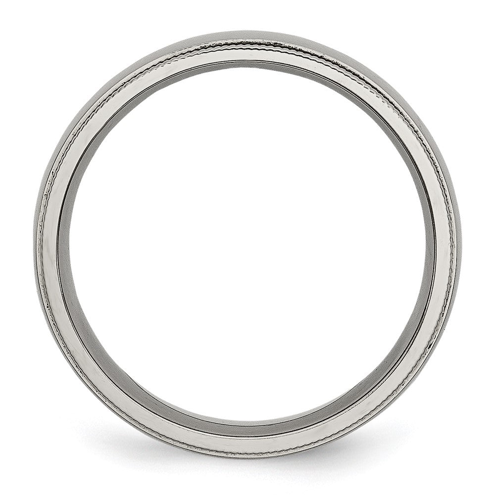 High-Quality Chisel Titanium 6mm Grooved Band - Stylish Beaded Edging