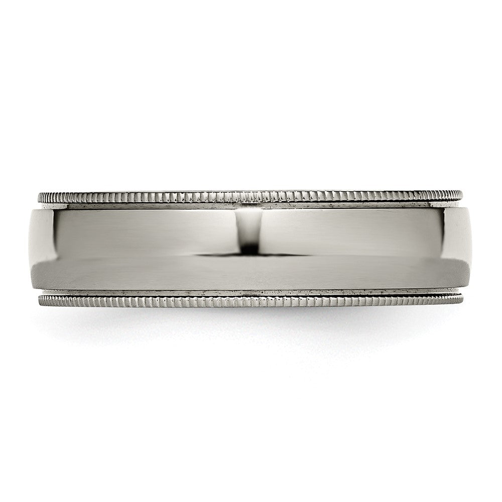 High-Quality Chisel Titanium 6mm Grooved Band - Stylish Beaded Edges