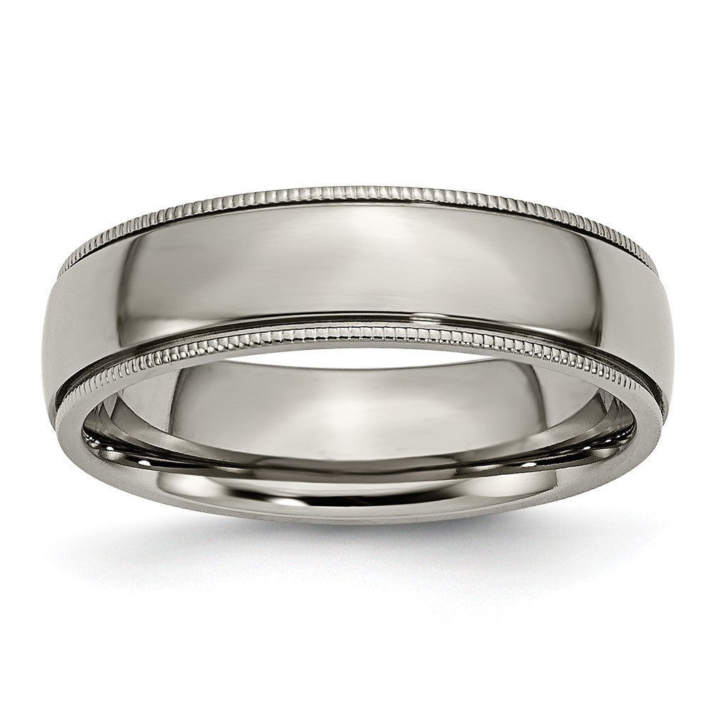 High-Quality Chisel Titanium 6mm Grooved Band - Stylish Beaded Edges
