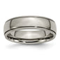 Buy Stylish Chisel Titanium Polished 6mm Grooved Band with Beaded Edging-14