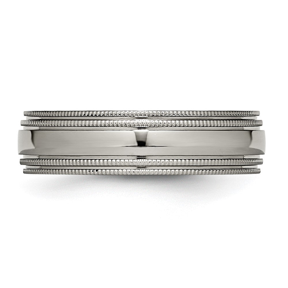 High-Quality Chisel Titanium 6mm Grooved Band - Stylish Beaded Edges