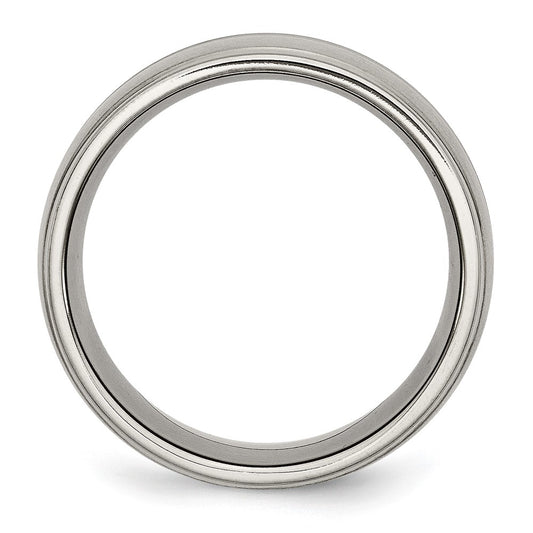 Buy Stylish 10mm Chisel Titanium Band | Brushed & Polished Design