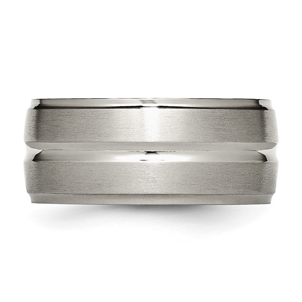 Buy Stylish 10mm Titanium Band - Brushed & Polished Design for Luxury Appeal