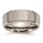 High-Quality 8mm Titanium Satin & Brushed Beveled Edge Ring | Stylish Value-10