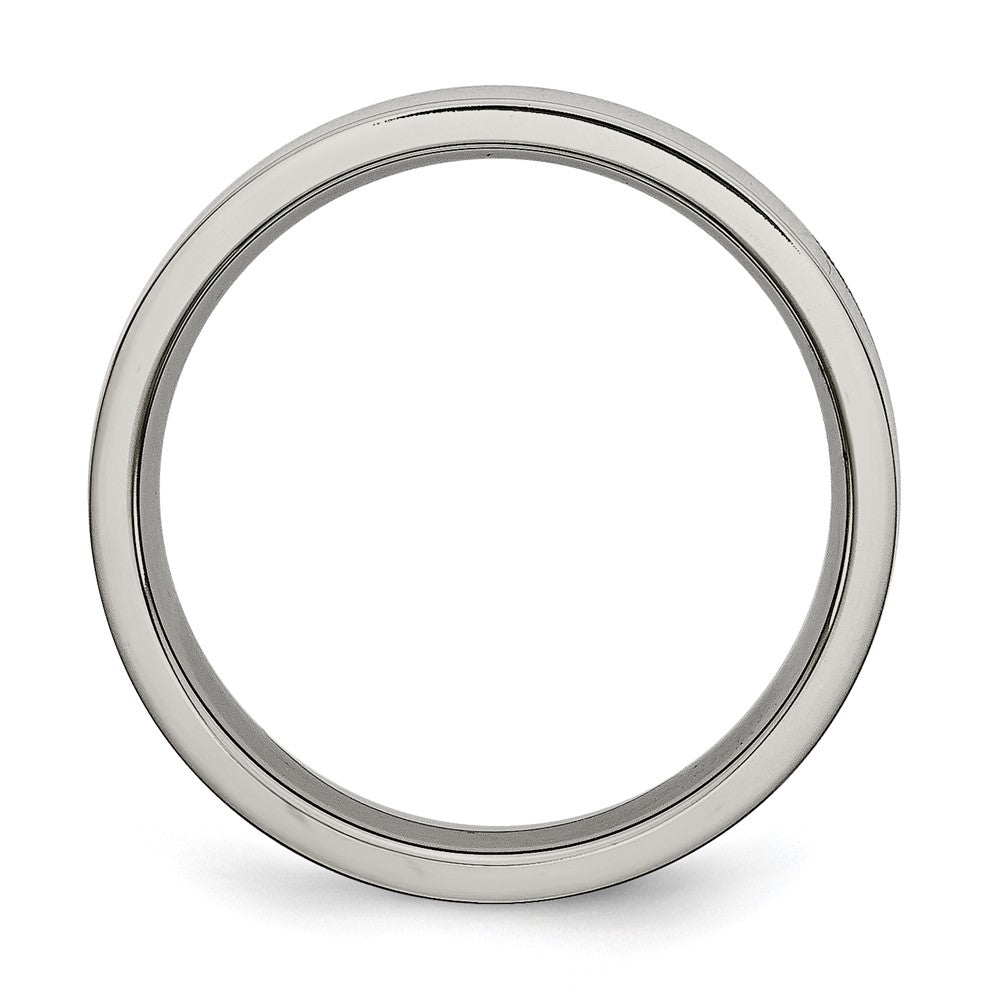 Buy 5mm Polished Titanium Flat Band Ring - Stylish, High-Quality Design