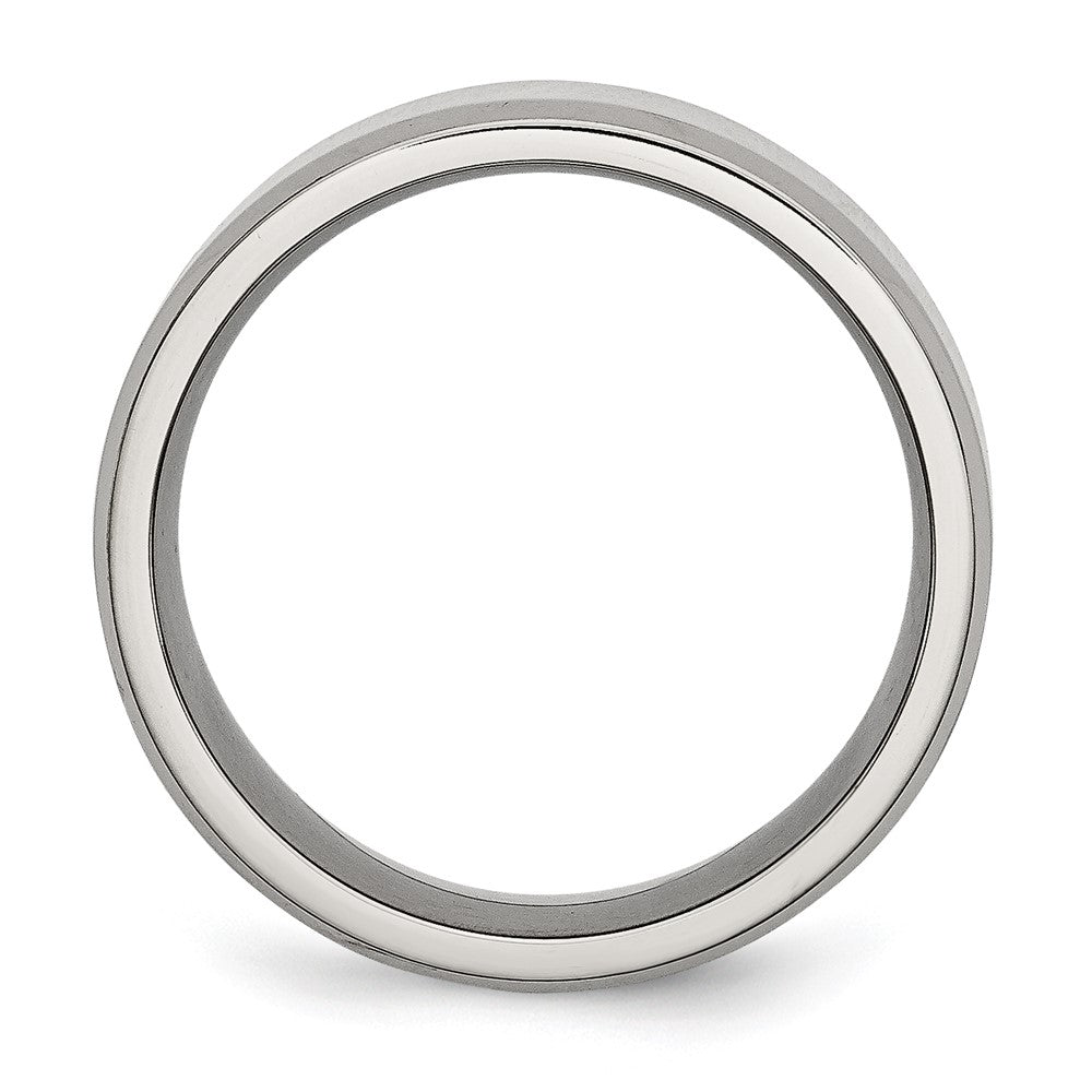 Buy Exclusive 8mm Polished Titanium Beveled Edge Ring - Stylish Value Choice
