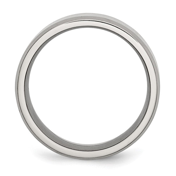 8mm Polished Titanium Beveled Edge Ring