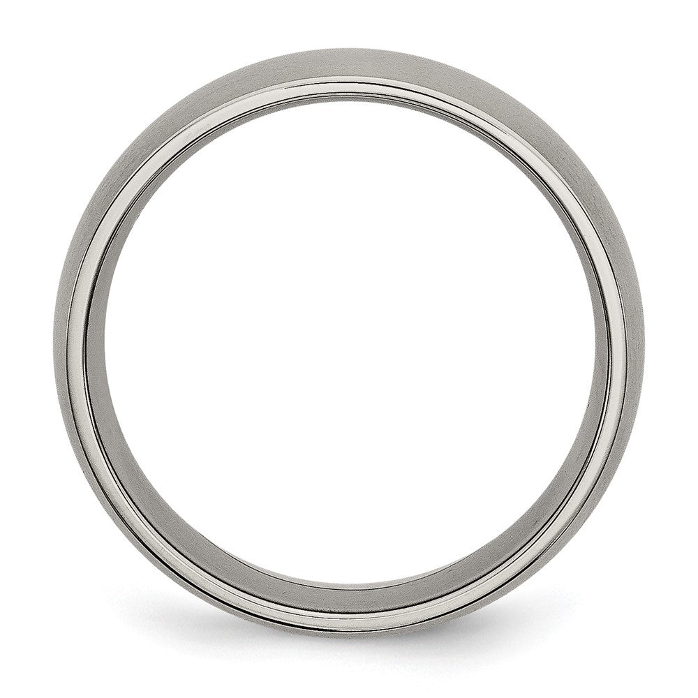 Buy Exclusive 7mm Brushed Titanium Half-Round Band | Stylish & Affordable!