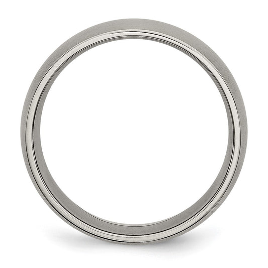 Buy Exclusive 7mm Brushed Titanium Half-Round Band | Stylish & Affordable!