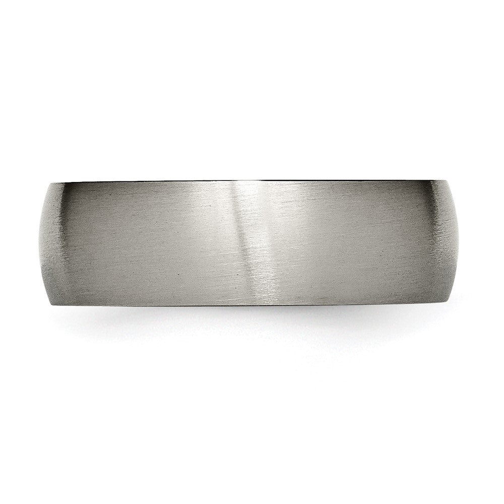 Buy Exclusive 7mm Brushed Titanium Half-Round Band - Stylish & Durable Design