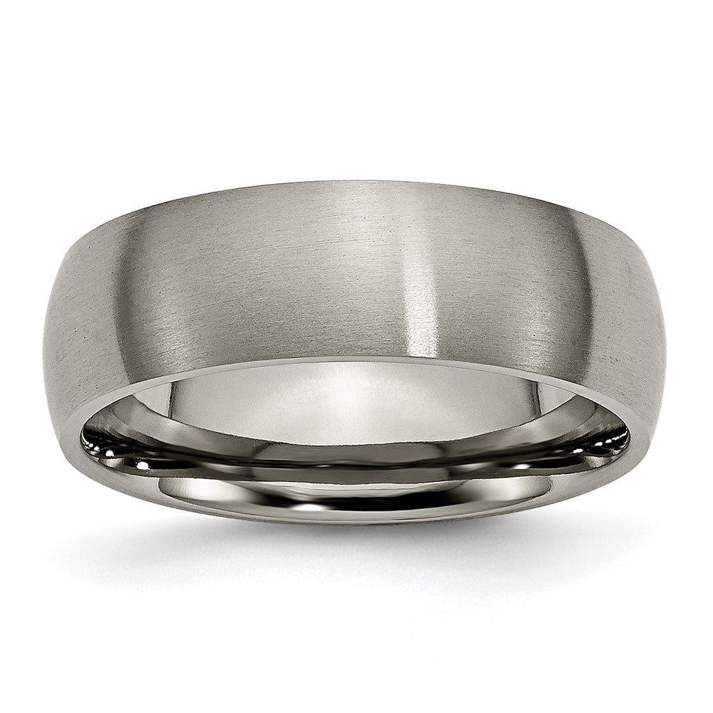Buy Exclusive 7mm Brushed Titanium Half-Round Band - Stylish & Durable Design