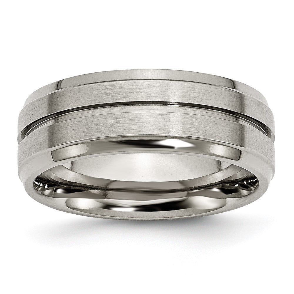 Buy Exclusive 8mm Chisel Titanium Band - Stylish Brushed & Polished Finish