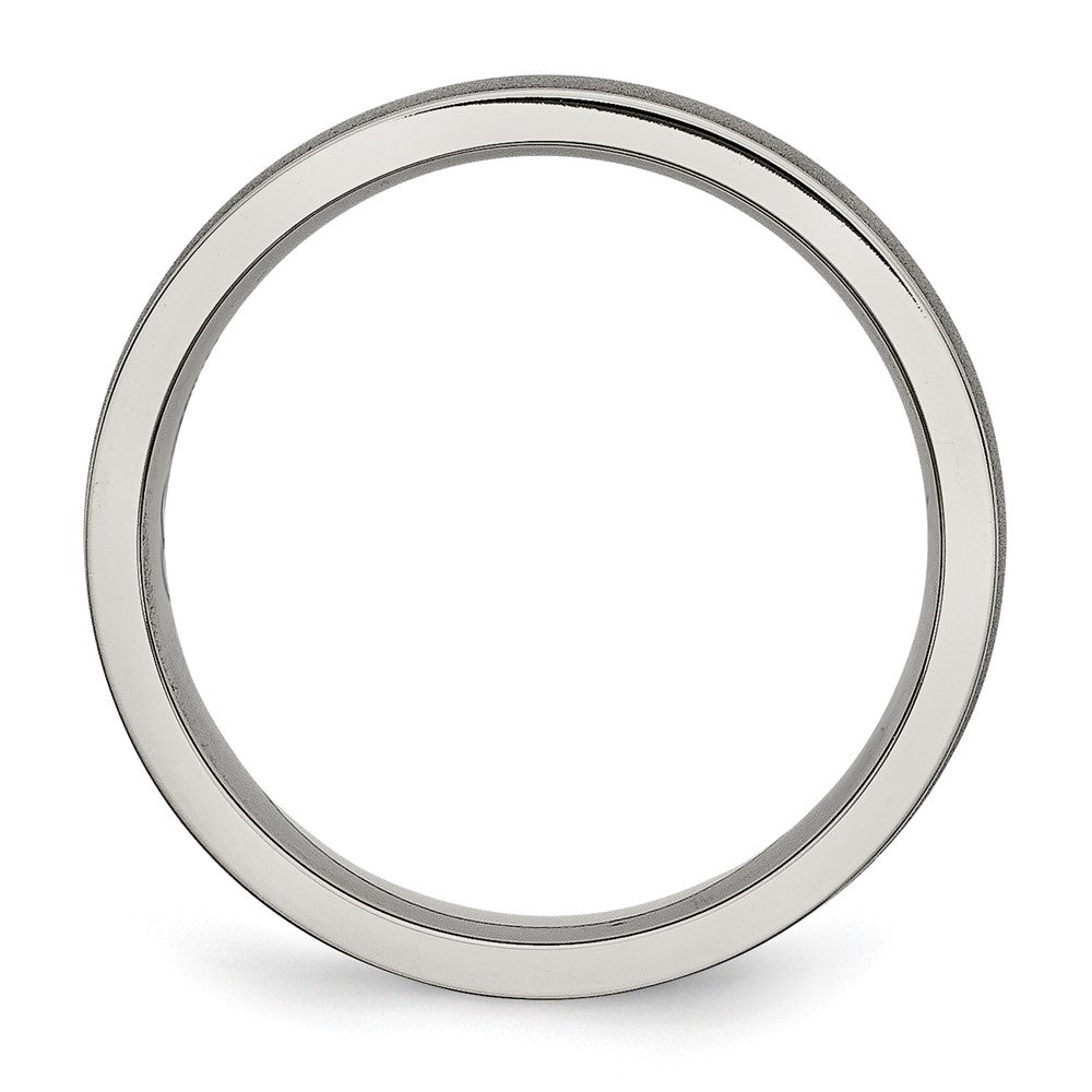 Buy Stylish 6mm Brushed Titanium Chisel Band - Exclusive Design & Quality