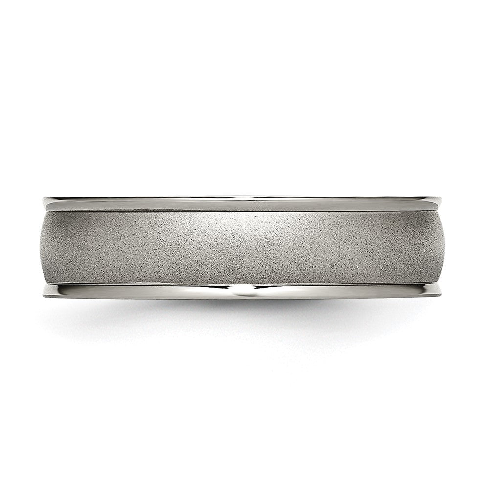 Buy Stylish 6mm Brushed Titanium Chisel Band - Exclusive Design & Quality