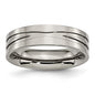 Buy Stylish 6mm Polished Titanium Chisel X-Design Flat Band - Luxury Value-12