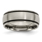 Exclusive 8mm Titanium Brushed Chisel Band with Black Rubber - Stylish Value-6