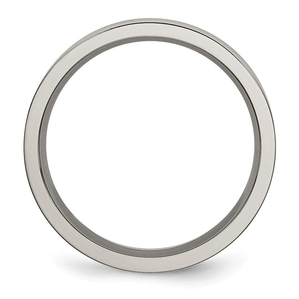 6mm Chiseled Titanium Band - Grooved