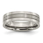 Buy High-Quality 6mm Chiseled Titanium Grooved Band - Stylish Finish & Value-15