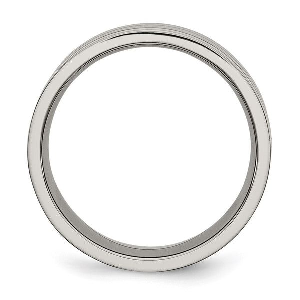 8mm Grooved Titanium Chisel Band