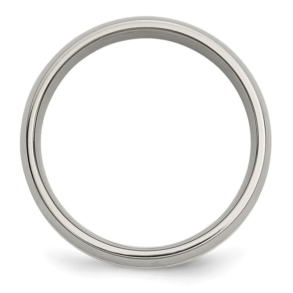 6mm Chiseled Titanium Band with 14K Gold Inlay - Style GR1-1024222