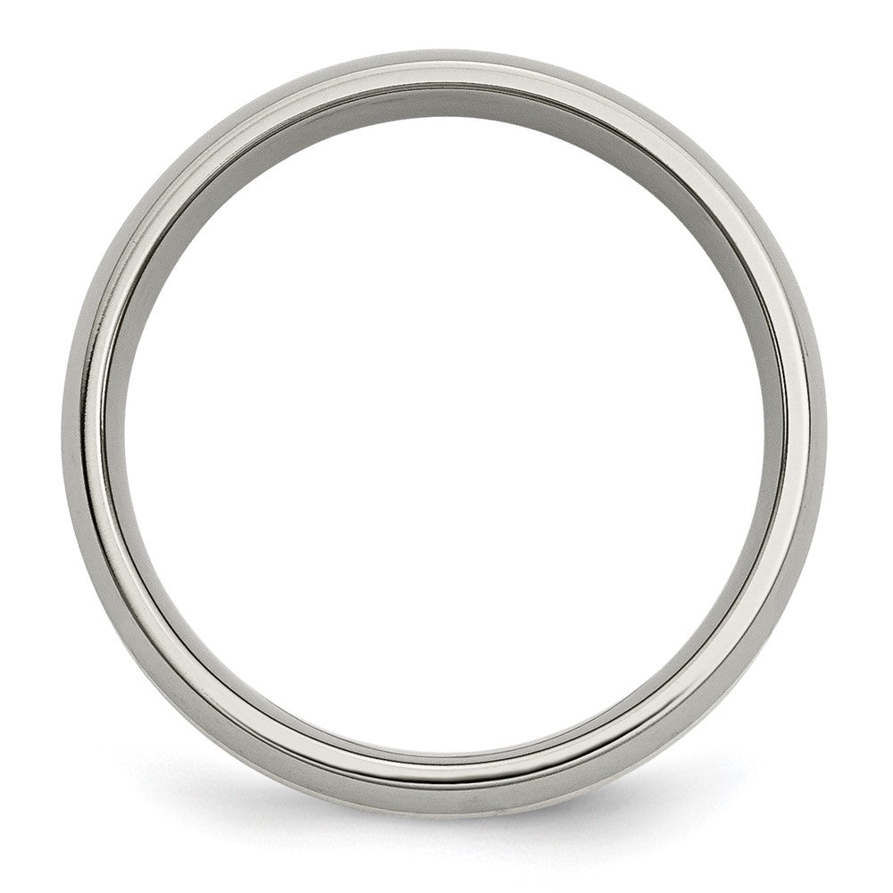 High-Quality Chiseled Titanium Band with 14K Gold Inlay - Stylish 6mm Width