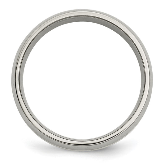 High-quality Chiseled Titanium Band 6mm with 14K Gold Inlay | Stylish Value