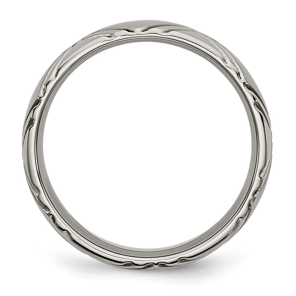 Shop Stylish 6mm Chisel Titanium Criss-Cross Band - High-Quality Finish